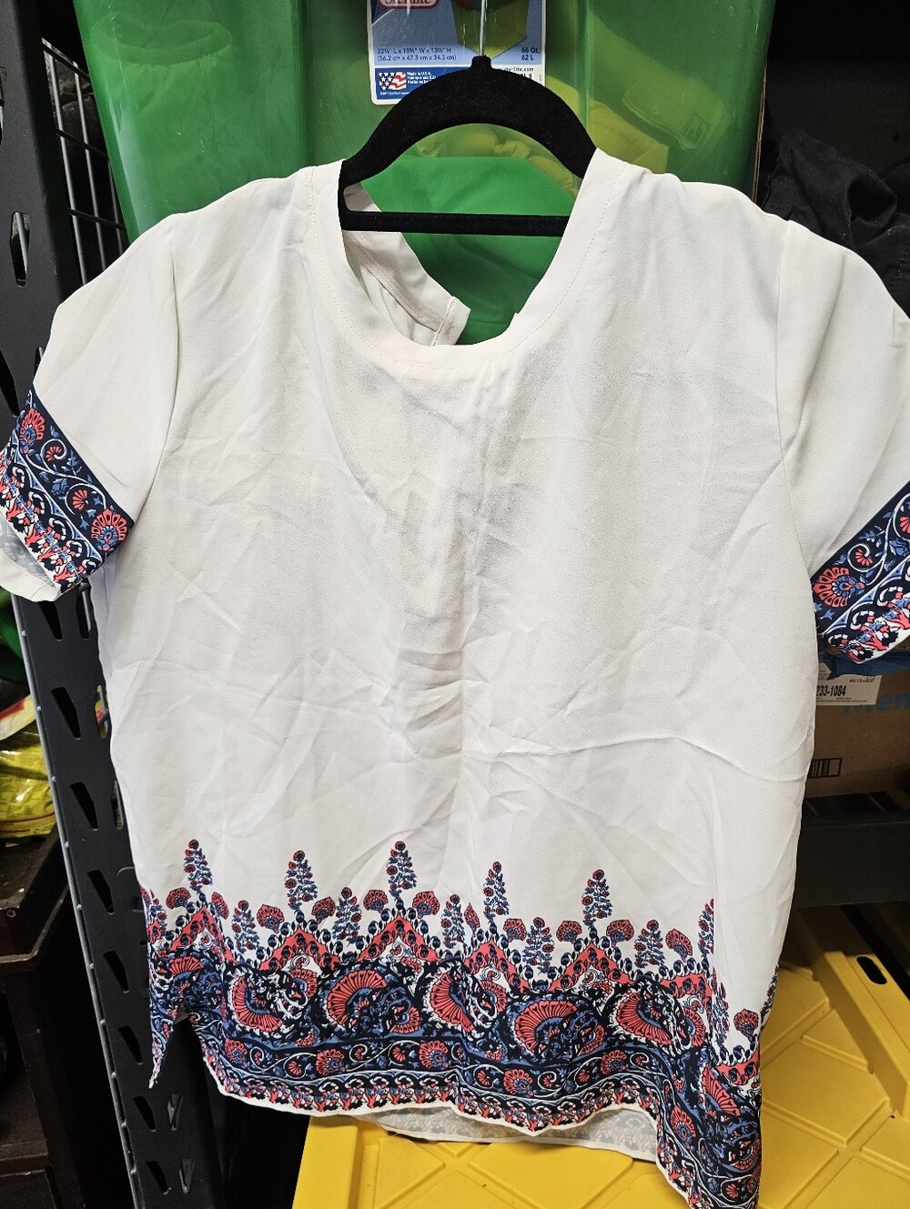LOFT Women's Cream Short Sleeve Top size small